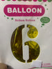 Globo número dorado