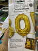 Globo de numeros #0 dorado