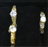 Anillos acero compromiso dorado