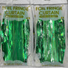 Cortina de fiesta satinada verde
