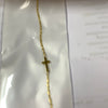 Pulsera acero dorado con cruz