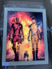 Cuadro con luz Deadpool y Wolverine