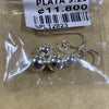 Aretes plata colgante