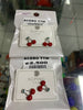 Aretes cerezas de acero