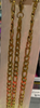 Juego Cadena y pulsera acero dorado para hombre
