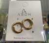 Aretes argollas acero oro rosa