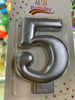 Candelas happy birthday #5 plateado