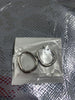 Aretes acero argollas plateado