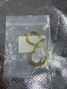 Aretes acero argollas doradas