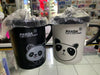 Tazas panda con tapa