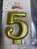 Cándalas de numeros #5 dorado