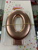 Candelas número happy birthday #0 oro rosa