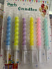Party candles colores pastel