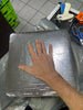Base cuadrada plateada 12”