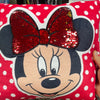 Almohada roja Minnie con lentejuelas