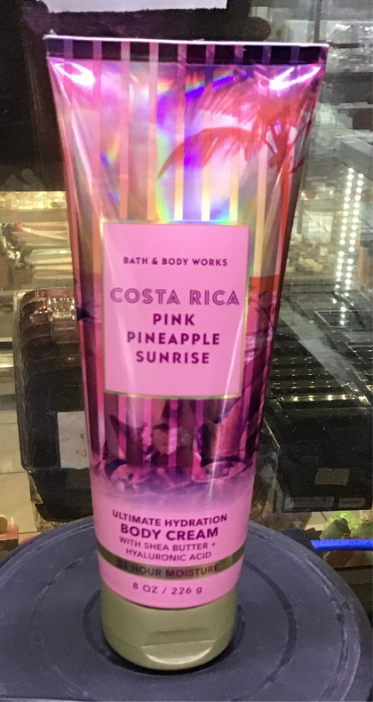 Crema bath and body works Costa Rica pink pineapple