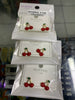 Aretes acero cerezas