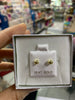 Aretes oro 10k pelotitas