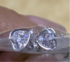 Aretes plata 5mm chispas de corazón