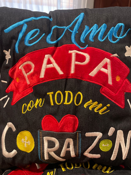 Almohada “Te amo Papá con todo mi corazón”