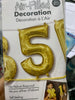 Globo de numeros #5 dorado