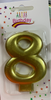 Candela happy birthday 8 dorado