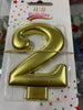 Candelas números happy Birthday #2 dorado