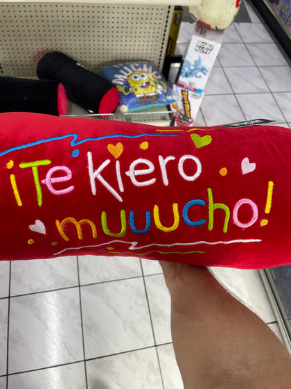 Almohada cilíndrica Te Kiero Mucho
