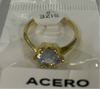 Anillo acero dorado