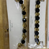 Pulsera acero bolas dorado con negro