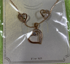 Juego plata oro rosa corazón