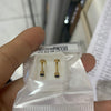 Aretes acero 3 mm negro dorado cajita