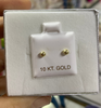 Aretes oro 10k pelotitas