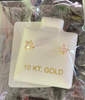 Aretes chispas de oro 10k