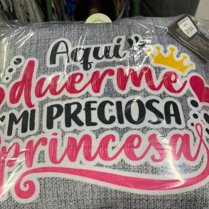 Almohadón aquí duerme mi preciosa princesa