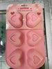 Molde forma de corazon grandes 6 unidades