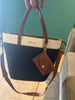 Bolso Anne Klein azul con blanco