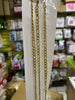 Cadena y pulsera acero dorado hombre