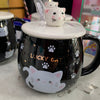 Taza gato con tapa y cuchara
