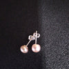 Aretes plata perla blanca 6mm