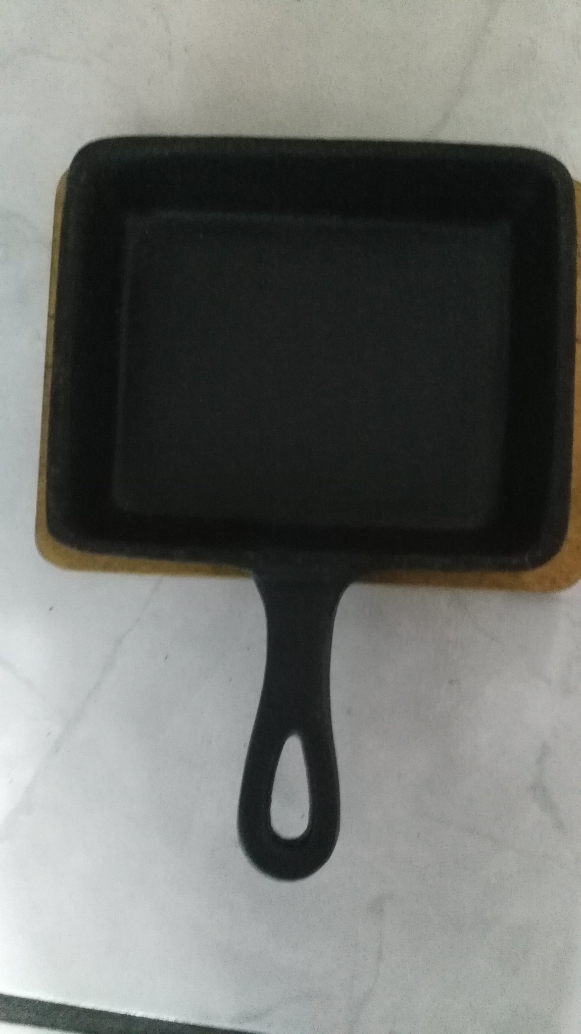 Mini sarten rectangular hierro forjado