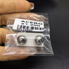 Aretes media bola acero plateado