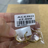 Argolla acero dorada gruesa mediana