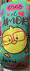 Almohadón alargado de pollito. Eres el amor de mi vida