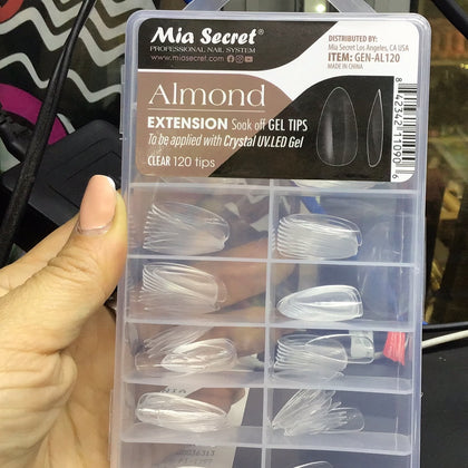 Uñas mia secret almond 120 tips