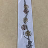 Pulsera acero plateado con dorado rosas