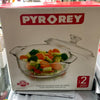 Refractario redondo tipo pyrex con tapa